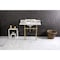 Kingston Brass 36 Carrara Marble Console Sink with Brass Legs, Marble WhiteBrushed Brass LMS3630MB7 - alternate 3